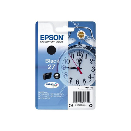 Epson 27 - 6.2 ml - nero - originale - cartuccia d'inchiostro - per WorkForce WF-3620, WF-3640, WF-7110, WF-7210, WF-7610, WF-7