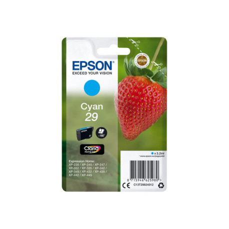 Epson 29 - 3.2 ml - ciano - originale - blister con radiofrequenza / allarme acustico - cartuccia d'inchiostro - per Expression