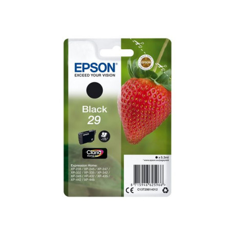 Epson 29 - 5.3 ml - nero - originale - blister - cartuccia d'inchiostro - per Expression Home XP-245, 247, 255, 257, 332, 342, 