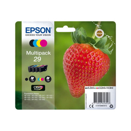 Epson 29 Multipack - Confezione da 4 - 14.9 ml - nero, giallo, ciano, magenta - originale - blister con radiofrequenza / allarm