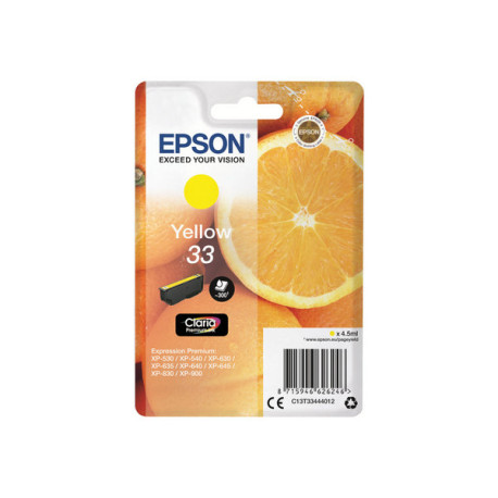 Epson 33 - 4.5 ml - giallo - originale - blister - cartuccia d'inchiostro - per Expression Home XP-635, 830- Expression Premium