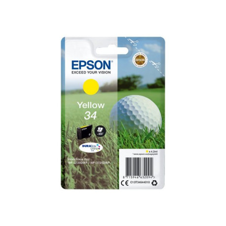 Epson 34 - 4.2 ml - giallo - originale - cartuccia d'inchiostro - per WorkForce Pro WF-3720, WF-3720DWF, WF-3725DWF