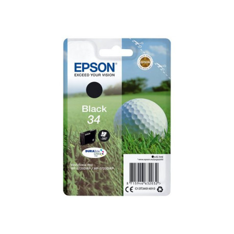 Epson 34 - 6.1 ml - nero - originale - blister con radiofrequenza / allarme acustico - cartuccia d'inchiostro - per WorkForce P