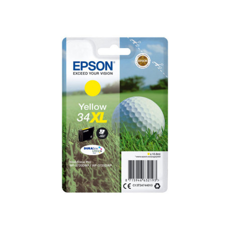 Epson 34XL - 10.8 ml - XL - giallo - originale - blister - cartuccia d'inchiostro - per WorkForce Pro WF-3720, WF-3720DWF, WF-3