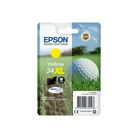 Epson 34XL - 10.8 ml - XL - giallo - originale - blister con radiofrequenza / allarme acustico - cartuccia d'inchiostro - per W