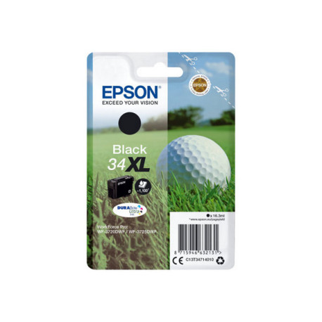 Epson 34XL - 16.3 ml - XL - nero - originale - blister - cartuccia d'inchiostro - per WorkForce Pro WF-3720, WF-3720DWF, WF-372