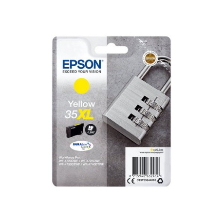 Epson 35XL - 20.3 ml - XL - giallo - originale - blister con radiofrequenza / allarme acustico - cartuccia d'inchiostro - per W