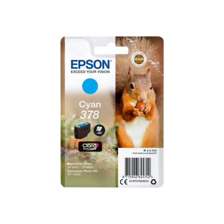 Epson 378 - 4.1 ml - ciano - originale - blister - cartuccia d'inchiostro - per Expression Home XP-8605, 8606- Expression Home 