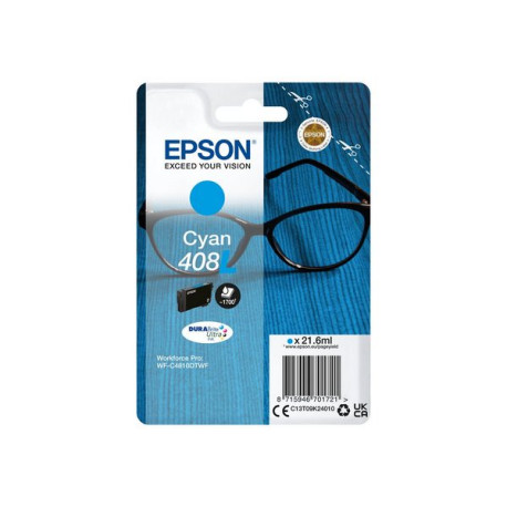 Epson 408 - 21.6 ml - ciano - originale - blister - cartuccia d'inchiostro - per WorkForce Pro WF-C4810DTWF