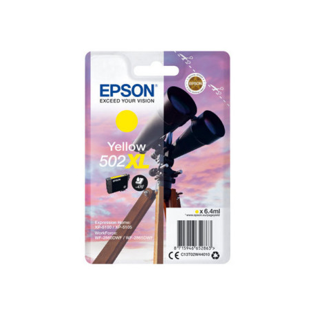 Epson 502XL - 6.4 ml - alta capacità - giallo - originale - blister - cartuccia d'inchiostro - per Expression Home XP-5100, 510