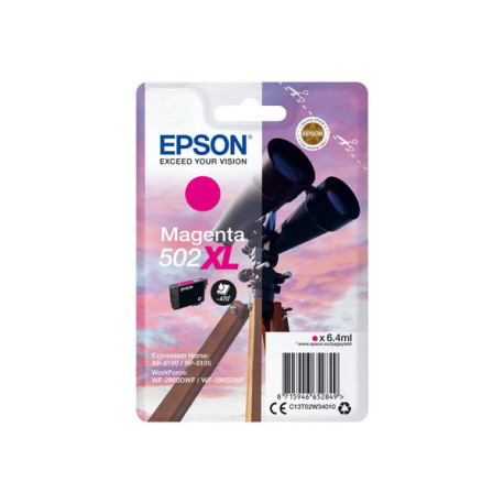 Epson 502XL - 6.4 ml - alta capacità - magenta - originale - blister - cartuccia d'inchiostro - per Expression Home XP-5100, 51