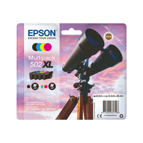 Epson 502XL Multipack - Confezione da 4 - XL - nero, giallo, ciano, magenta - originale - blister - cartuccia d'inchiostro - pe