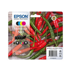 Epson 503 Multipack - Confezione da 4 - nero, giallo, ciano, magenta - originale - blister - cartuccia d'inchiostro - per WorkF