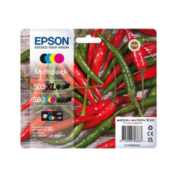 Epson 503/503 XL Multipack - Confezione da 4 - XL (nero) + Capacità Standard - nero, giallo, ciano, magenta - originale - blist