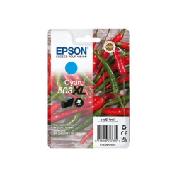 Epson 503XL - 6.4 ml - XL - ciano - originale - blister con radiofrequenza / allarme acustico - cartuccia d'inchiostro - per Ex