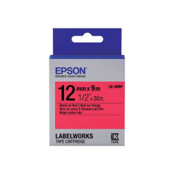 Epson LabelWorks LK-4RBP - Nero su rosso - Rotolo (1,2 cm x 9 m) 1 cassetta(e) rotolo di etichette - per LabelWorks LW-1000, 30