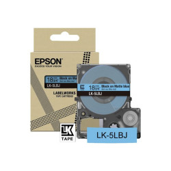 Epson LabelWorks LK-5LBJ - Black on matte blue - Rotolo (1,8 cm x 8 m) 1 cassetta(e) confezione da appendere - cartuccia a nast