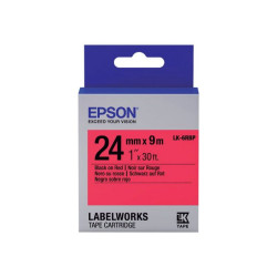 Epson LabelWorks LK-6RBP - Nero su rosso - Rotolo (2,4 cm x 9 m) 1 cassetta(e) rotolo di etichette - per LabelWorks LW-1000, LW