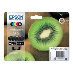 Epson Multipack 202 - Confezione da 5 - nero, giallo, ciano, magenta, nero per foto - originale - blister - cartuccia d'inchios