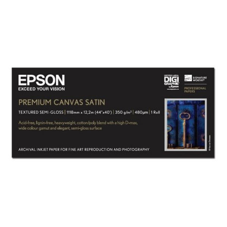 Epson PremierArt Water Resistant Canvas - Lucido - Rullo (111,8 cm x 12,2 m) - 350 g/m² - 1 rotoli tela (canvas) - per Stylus P