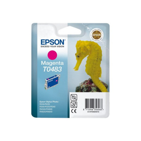 Epson T0483 - 13 ml - magenta - originale - blister con radiofrequenza / allarme acustico - cartuccia d'inchiostro - per Stylus