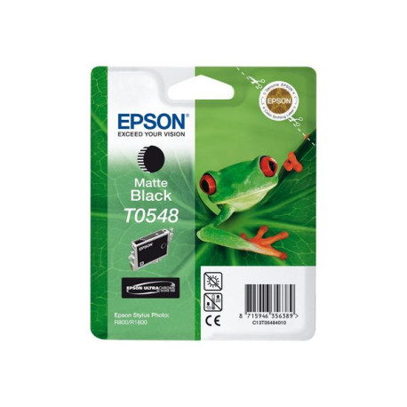 Epson T0548 - 13 ml - nero opaco - originale - blister - cartuccia d'inchiostro - per Stylus Photo R1800, R800