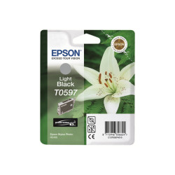 Epson T0597 - 13 ml - nero chiaro - originale - blister - cartuccia d'inchiostro - per Stylus Photo R2400