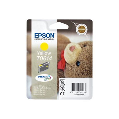 Epson T0614 - 8 ml - giallo - originale - blister - cartuccia d'inchiostro - per Stylus D68, D88, DX3800, DX3850, DX4200, DX425