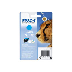 Epson T0712 - 5.5 ml - ciano - originale - blister con radiofrequenza / allarme acustico - cartuccia d'inchiostro - per Stylus 