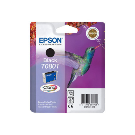 Epson T0801 - 7.4 ml - nero - originale - blister - cartuccia d'inchiostro - per Stylus Photo P50, PX650, PX660, PX700, PX710, 