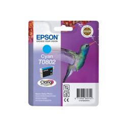 Epson T0802 - 7.4 ml - ciano - originale - blister - cartuccia d'inchiostro - per Stylus Photo P50, PX650, PX660, PX700, PX710,