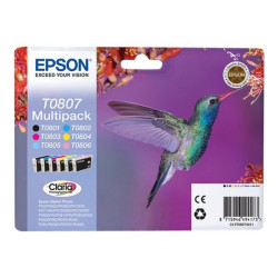 Epson T0807 Multipack - Nero, giallo, ciano, magenta, magenta chiaro, cyan chiaro - originale - blister con radiofrequenza / al