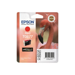 Epson T0877 - 11.4 ml - rosso - originale - blister - cartuccia d'inchiostro - per Stylus Photo R1900