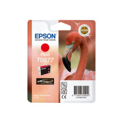 Epson T0877 - 11.4 ml - rosso - originale - blister con radiofrequenza / allarme acustico - cartuccia d'inchiostro - per Stylus