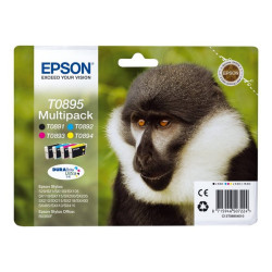 Epson T0895 Multipack - Confezione da 4 - nero, giallo, ciano, magenta - originale - blister - cartuccia d'inchiostro - per Sty