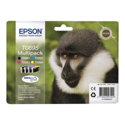 Epson T0895 Multipack - Confezione da 4 - nero, giallo, ciano, magenta - originale - blister con radiofrequenza / allarme acust