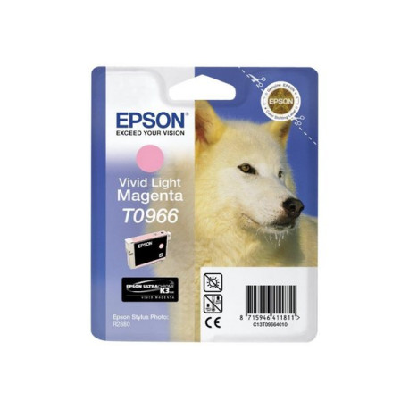 Epson T0966 - 11.4 ml - magenta chiaro Vivid - originale - blister - cartuccia d'inchiostro - per Stylus Photo R2880