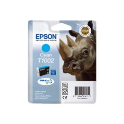 Epson T1002 - 11.1 ml - ciano - originale - blister con radiofrequenza / allarme acustico - cartuccia d'inchiostro - per Stylus