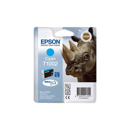 Epson T1002 - 11.1 ml - ciano - originale - blister con radiofrequenza / allarme acustico - cartuccia d'inchiostro - per Stylus