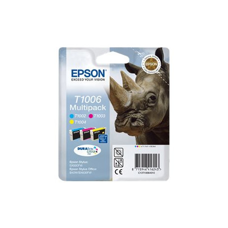 Epson T1006 Multipack - Confezione da 3 - 33.3 ml - giallo, ciano, magenta - originale - blister con radiofrequenza / allarme a