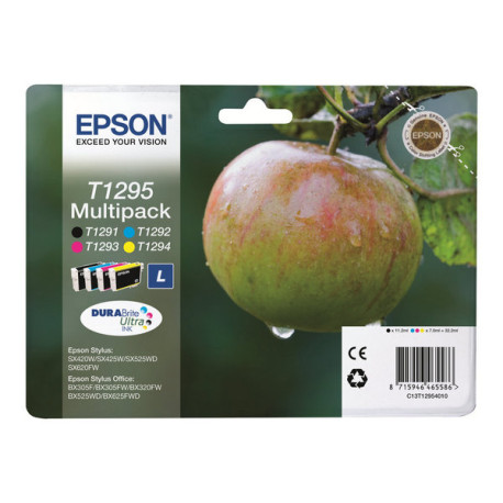 Epson T1295 Multipack - Confezione da 4 - 32.2 ml - nero, giallo, ciano, magenta - originale - blister con radiofrequenza / all