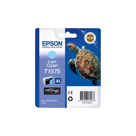 Epson T1575 - 25.9 ml - cyan chiaro - originale - blister - cartuccia d'inchiostro - per Stylus Photo R3000