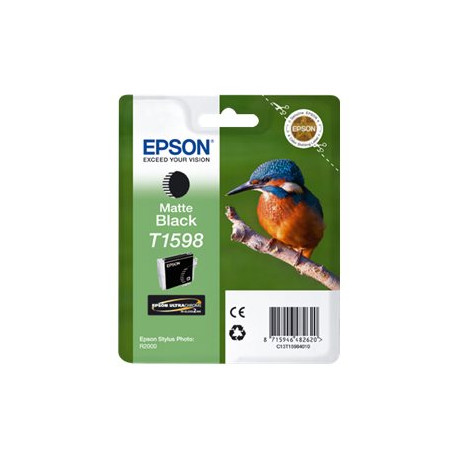 Epson T1598 - 17 ml - nero opaco - originale - blister - cartuccia d'inchiostro - per Stylus Photo R2000