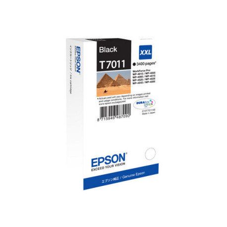 Epson T7011 - 63.2 ml - misura XXL - nero - originale - blister - cartuccia d'inchiostro - per WorkForce Pro WP-4015 DN, WP-409