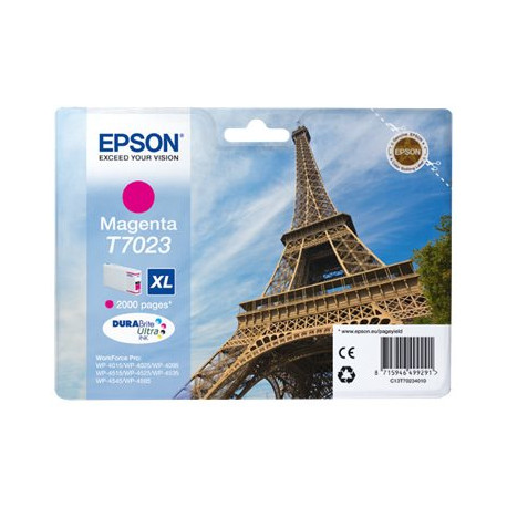 Epson T7023 - 21.3 ml - misura XL - magenta - originale - blister - cartuccia d'inchiostro - per WorkForce Pro WP-4015, WP-4025