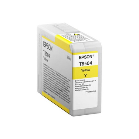 Epson T8504 - 80 ml - giallo - originale - cartuccia d'inchiostro - per SureColor P800, P800 Designer Edition, SC-P800