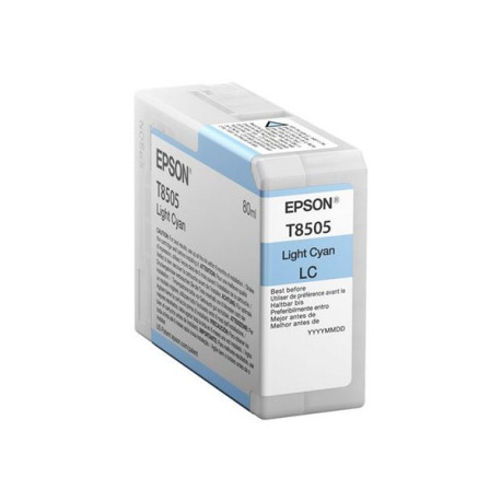 Epson T8505 - 80 ml - cyan chiaro - originale - cartuccia d'inchiostro - per SureColor P800, P800 Designer Edition, SC-P800