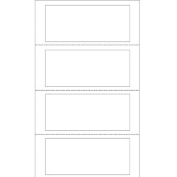 Etichette adesive a modulo continuo TT951-2 - in carta - corsia singola - permanenti - 140 x 60 mm - 4 et/fg - 100 fogli - bian