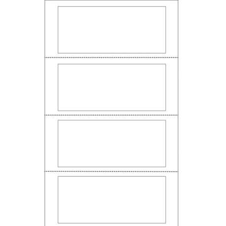 Etichette adesive a modulo continuo TT951-2 - in carta - corsia singola - permanenti - 140 x 60 mm - 4 et/fg - 100 fogli - bian