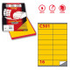 Etichette adesive C/501 - in carta - permanenti - 105 x 36 mm - 16 et/fg - 100 fogli - giallo - Markin